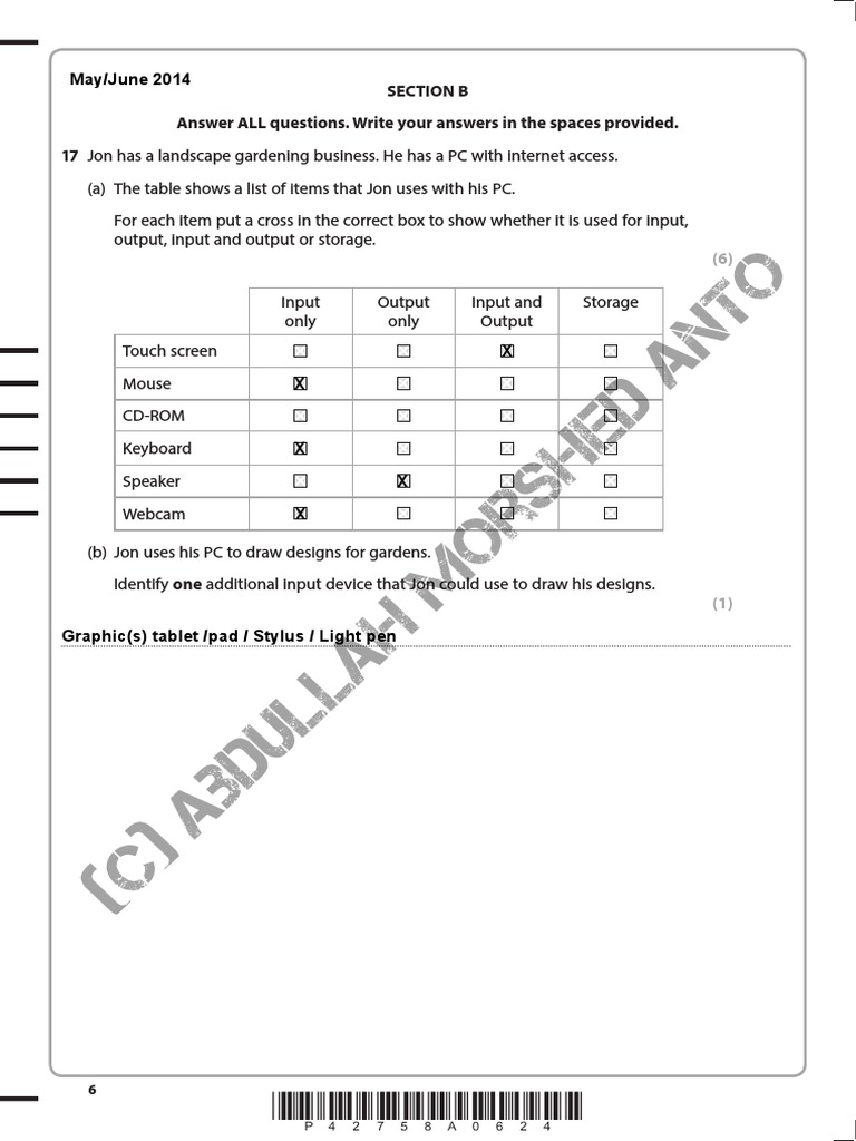 Question On Hardware - Software-Storage 4it01 PDF | PDF | Barcode ...