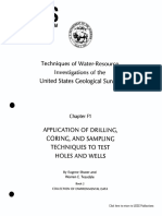 USGS Manual Chapter on Drilling, Coring and Sampling Techniques