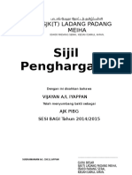 Sijil Penghargaan