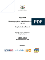 Uganda Demographic and Health Survey 2016 - Key Indicator Report