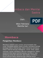 Membaca Dan Menilai Sastra