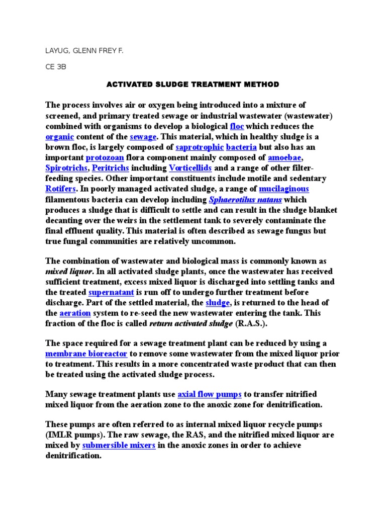 Floc Organic Sewage Saprotrophic Bacteria Protozoan Amoebae Spirotrichs ...