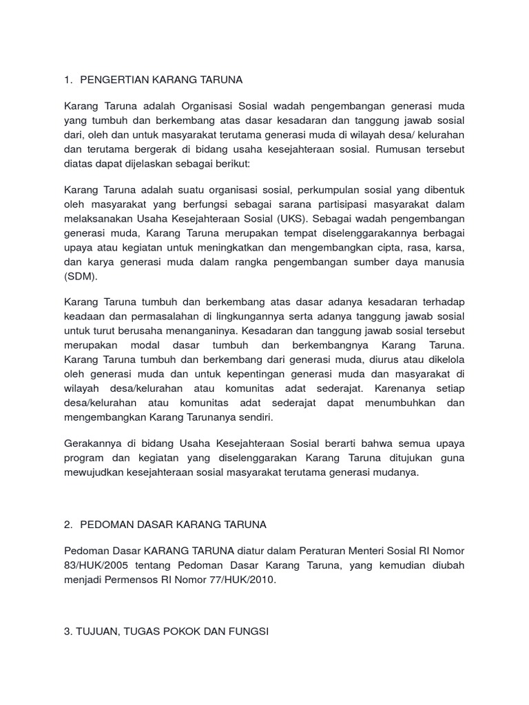 Apa Itu Karang Taruna