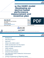 Applying The KANO Model For Developing An Objective Based Performance Measurement and Incentive Plan