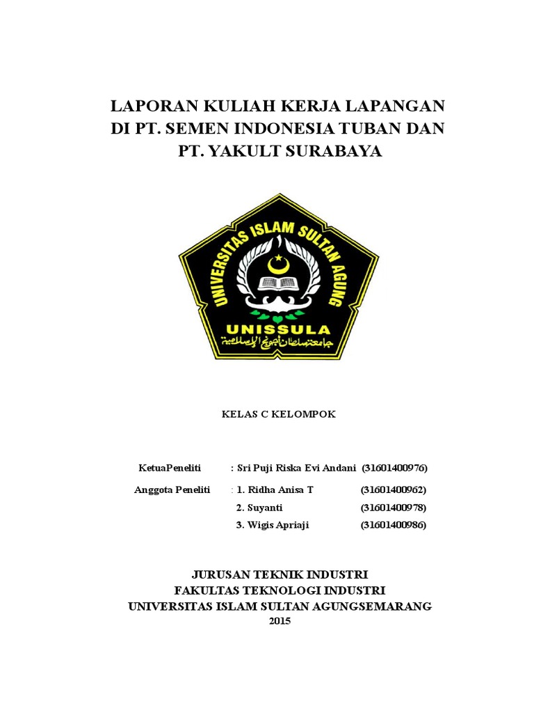Contoh Laporan Kunjungan Industri Pt Yakult Seputar Laporan