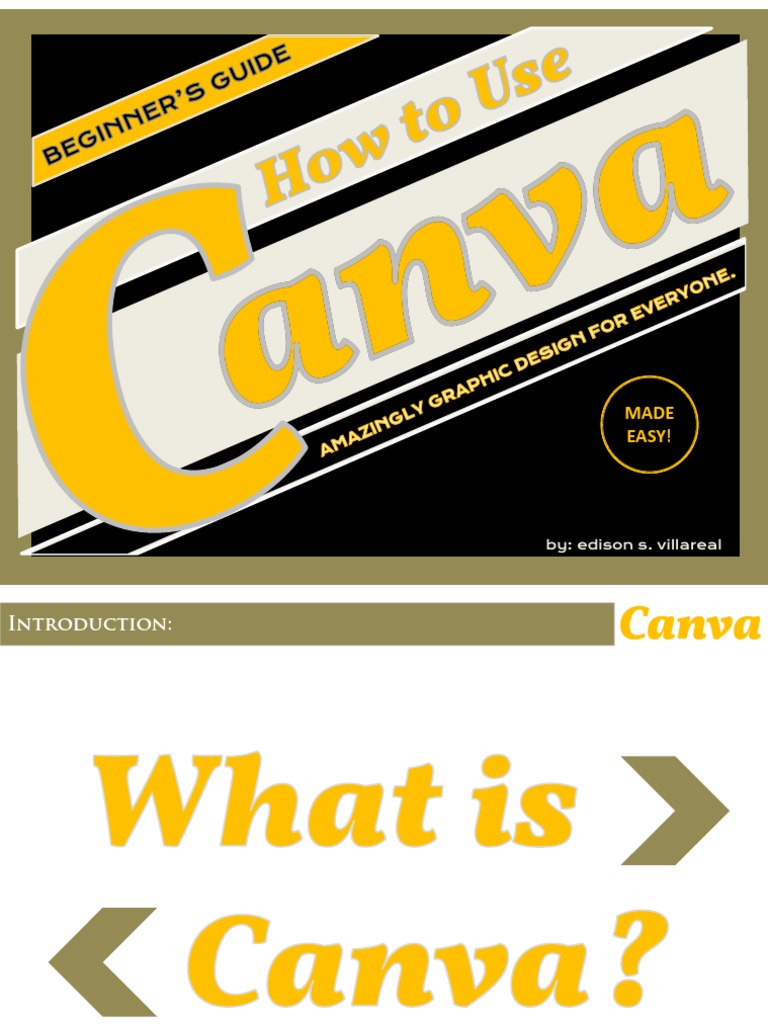 (Made Easy) How To Use Canva - Tutorial For Beginners. | PDF ...