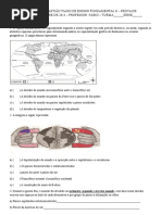 Prova Do 8º Ano de Geografia