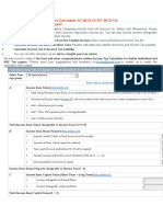 Income Tax and Taxable Income Calculator AY 2013