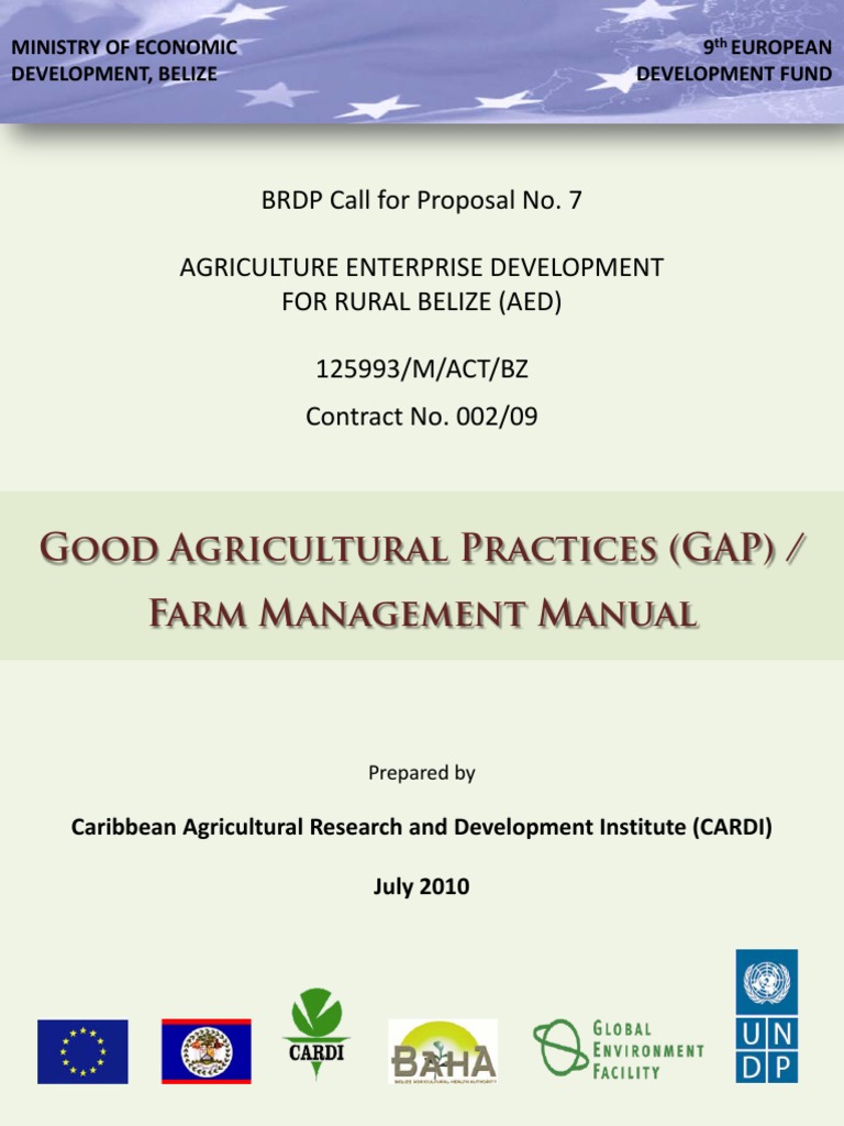 Good Agricultural Practices Manual for Belize | PDF | Crop Rotation ...