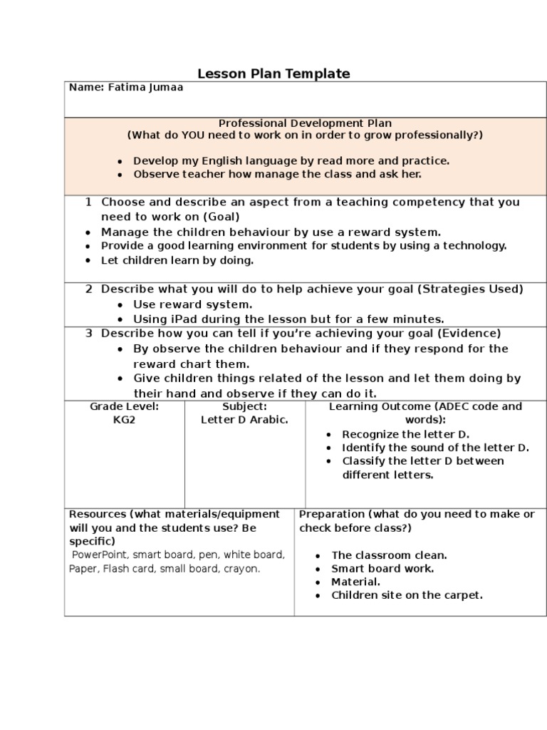 lesson-plan-template-d-arabic-lesson-plan-educational-psychology