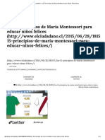 Los 15 Principios de María Montessori para Educar Niños Felices