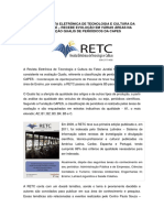 A Retc - Revista Eletrônica de Tecnologia e Cultura Da Fatec Jundiaí - Recebe Evolução em Várias Áreas Na Avaliação Qualis de Periódicos Da Capes