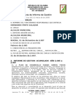 Este Es El Informe de Empalde de La Anterior Administracion ACTA INFORME DE GESTION