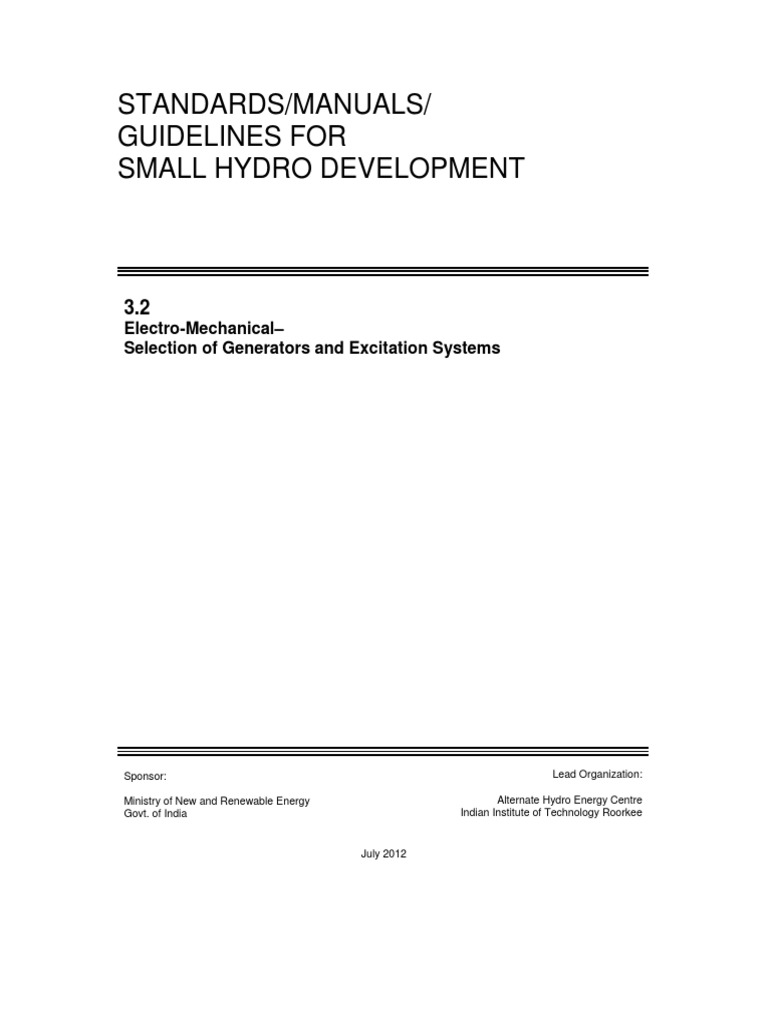 3.2 Selection of Generator and Excitation System PDF PDF