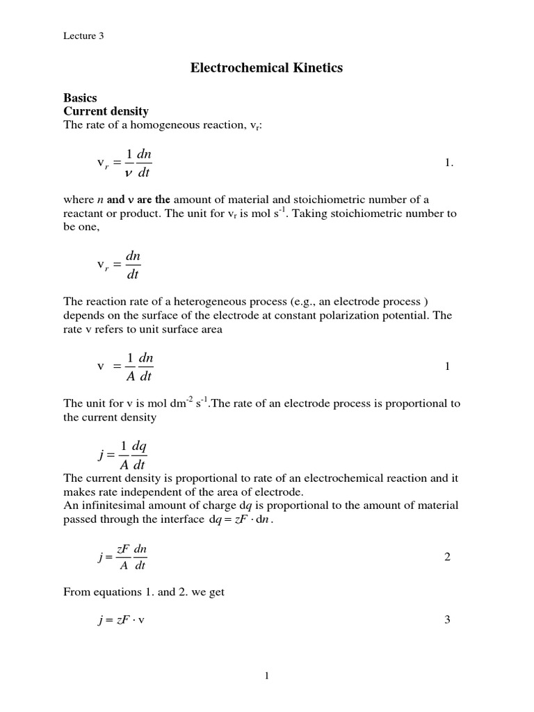 Electrochemical Basics PDF PDF Electrochemistry Chemical