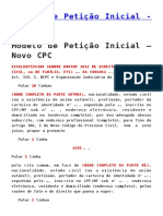 Modelo de Petição Inicial - Novo CPC
