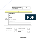 Formulario de Inscripción para Registro Aspirantes 2017 PDF
