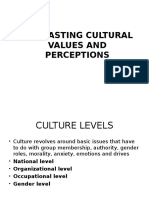 Contrasting Cultural Values and Perceptions