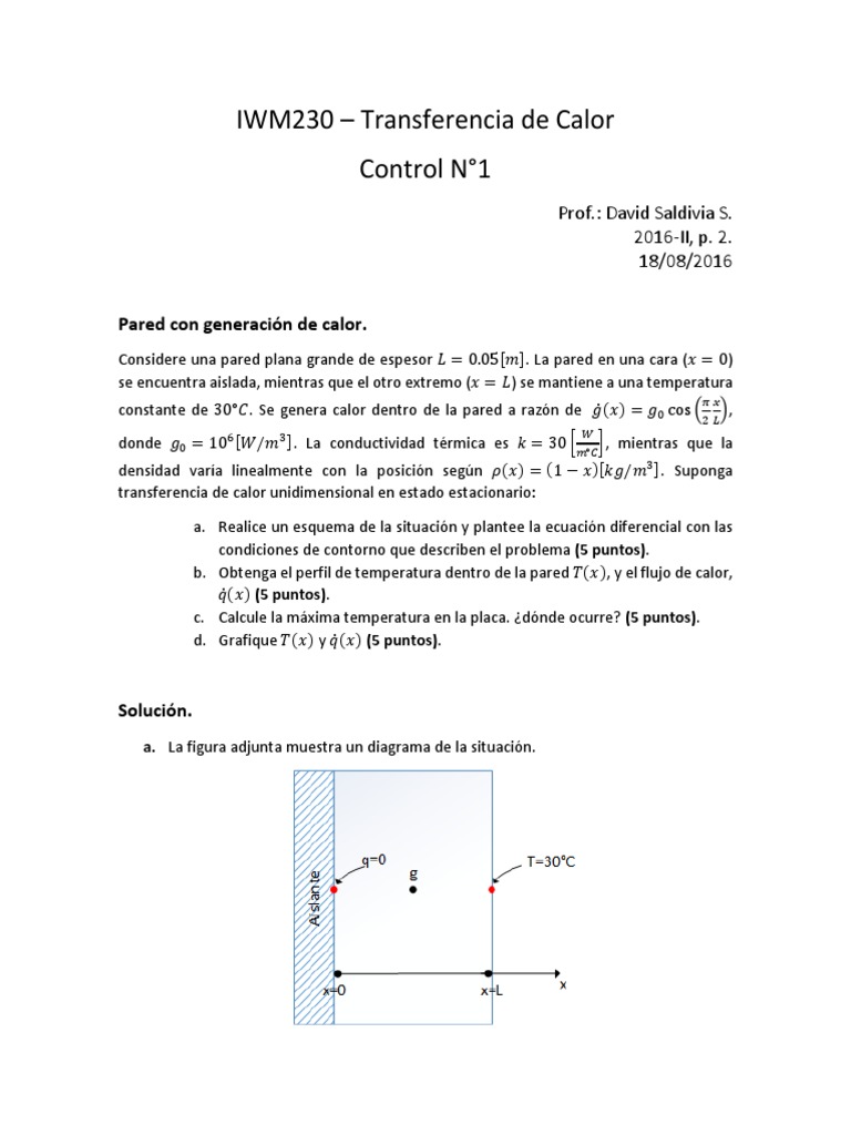 Transferencia de Calor en Paredes Planas | PDF | Calor | Conduccion termica