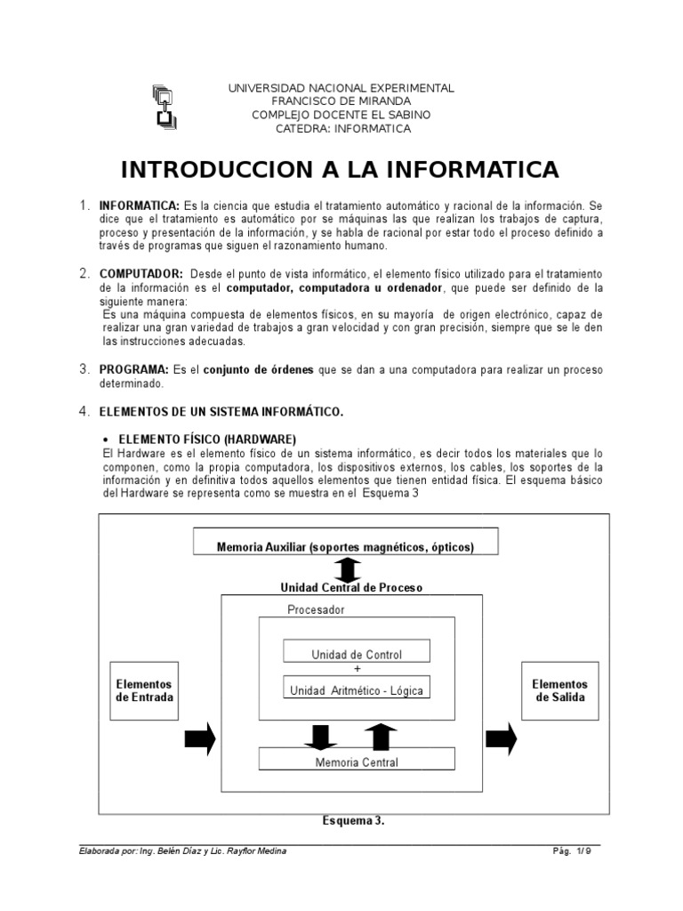 Introduccion A La Informatica | PDF