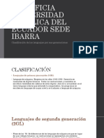 Clasificación de Los Lenguajes Por Sus Generaciones