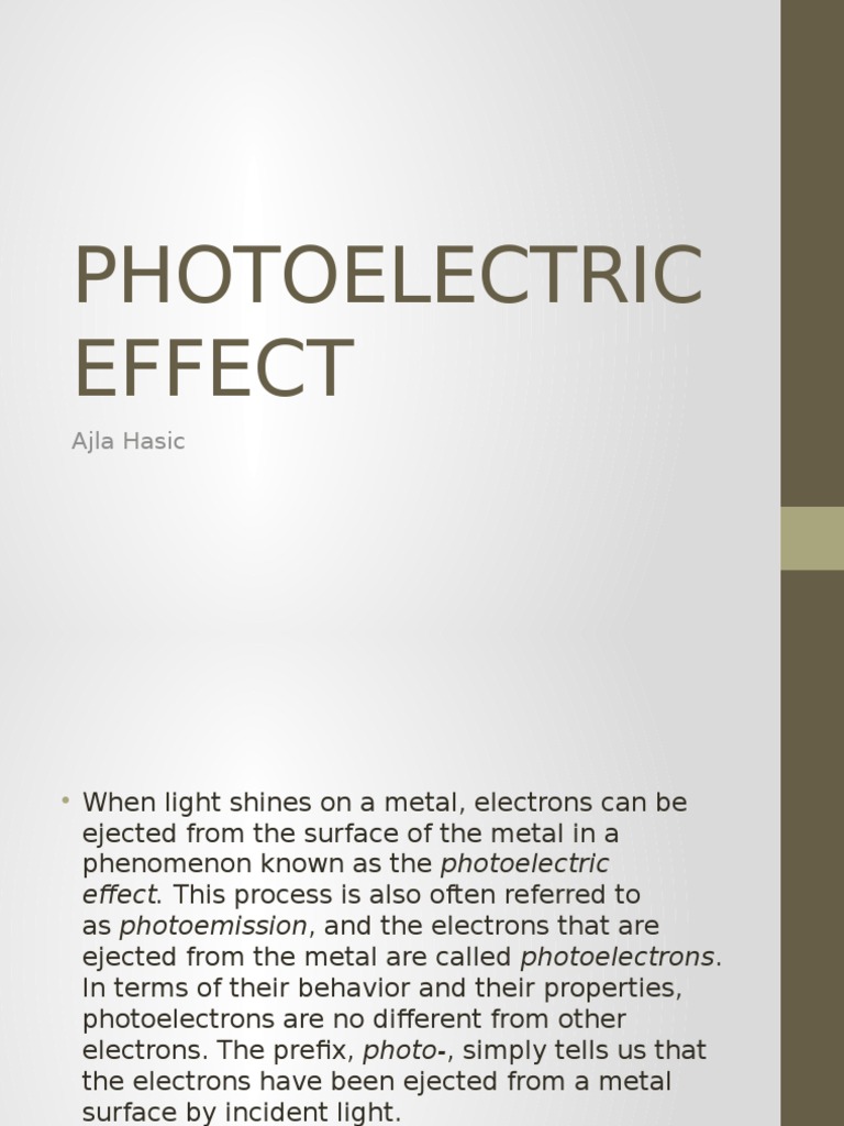 Photoelectric Effect | PDF | Photoelectric Effect | Waves