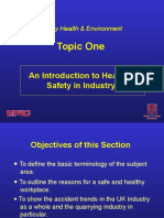 Topic 1 - Introduction To H&s in Industry
