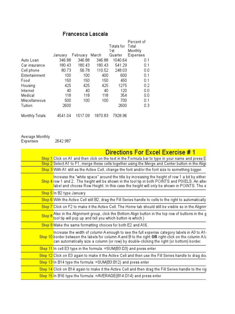 Monthly Expense Tracking Guide | PDF | Microsoft Excel | Digital Technology
