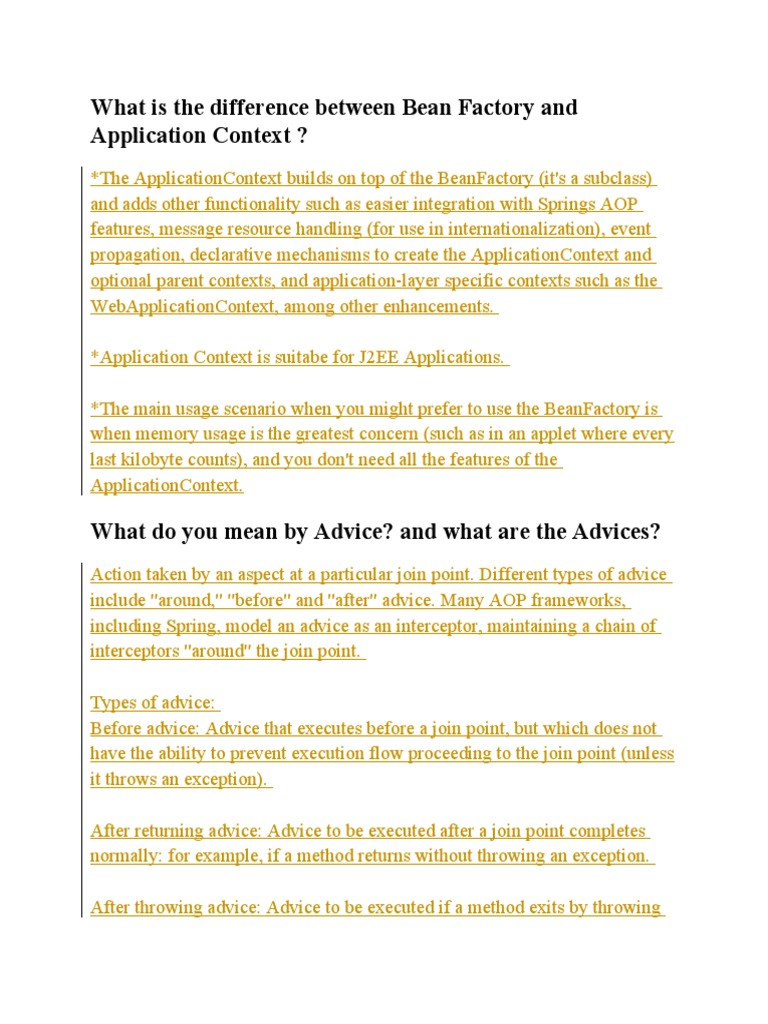 What Is The Difference Between Bean Factory and Application Context