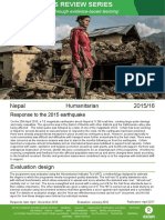 Humanitarian Quality Assurance - Nepal: Evaluation of Oxfam's Response To The Nepal 2015 Earthquake