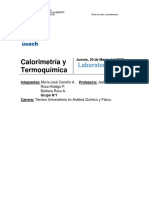 Calorimetría y Termoquímica Informe Termo N1 finalPDF PDF