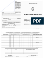 Planilla Incompatibilidad