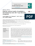 Fluid Flow and Heat Transfer of Nanofluids in Microchannel Heat Sink With V-Type Inlet/outlet Arrangement