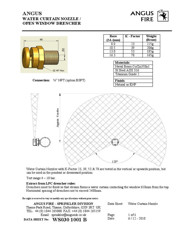 Water Curtain Nozzle Nozzle Mechanical Engineering