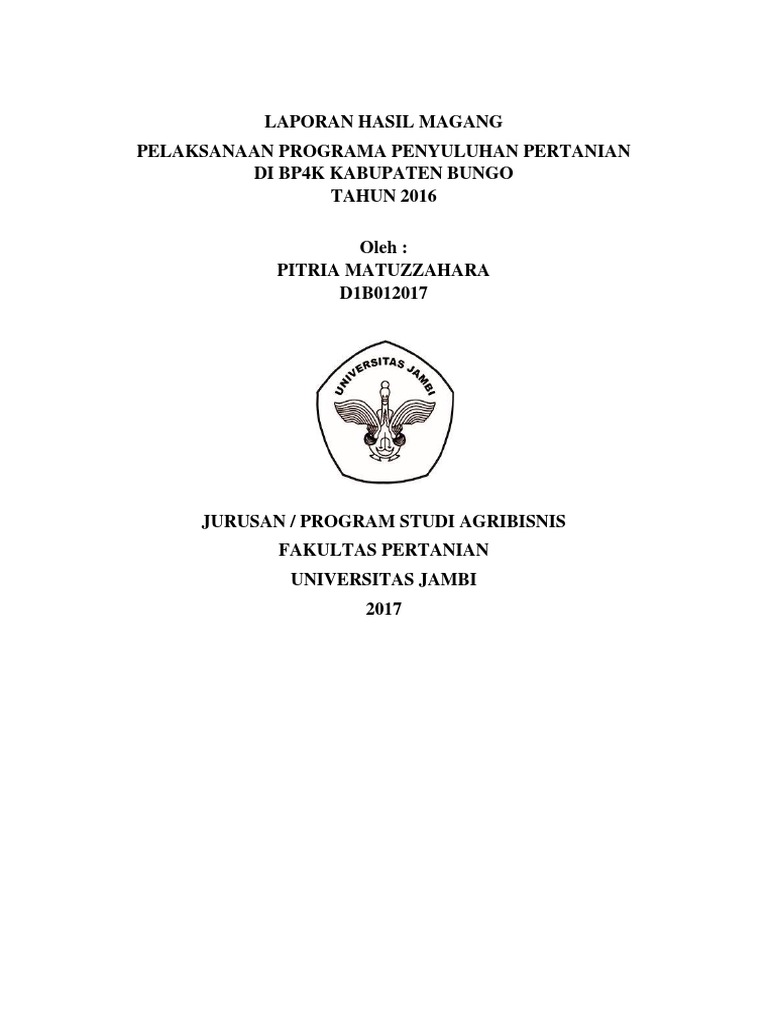 Laporan Hasil Magang Pdf
