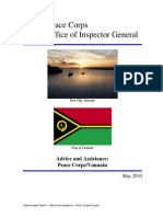 Peace Corps Vanuatu - Memorandum Report - Advice and Assistance - May 2010 SR