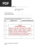 Contoh Borang Lap Audit Dalam