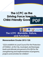  LCPC as the Driving Force Towards Child-Friendly Governance