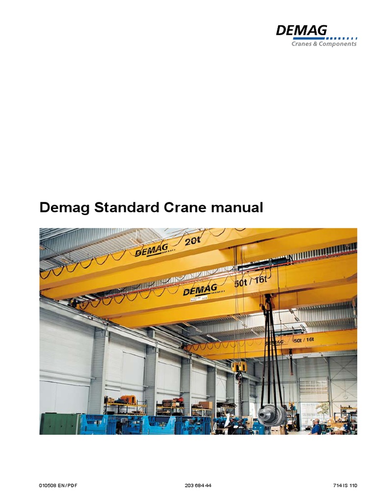 Demag SCM PDF | PDF | Crane (Machine) | Transmission (Mechanics)