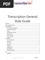 TranscribeMe Style Guide V1.2