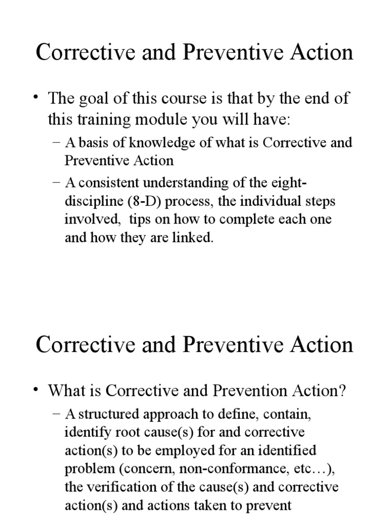 CAPA Training: Corrective & Preventive Actions | PDF | Brainstorming ...