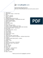 Verbs for Describing Processes