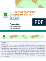Engineering Hydrology: Discussion Ch. #7