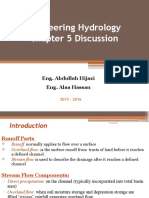 Engineering Hydrology Chapter 5 Discussion: Eng. Abdullah Hijazi Eng. Alaa Hassan