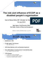 ECDP Presentation To Minister For Disabled People, 20 July 2010