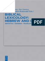 (Beihefte Zur Zeitschrift Für Die Alttestamentliche Wissenschaft 443) Eberhard Bons, Jan Joosten, Regine Hunziker-Rodewald (Eds.)-Biblical Lexicology_ Hebrew and Greek. Semantics – Exegesis – Translat