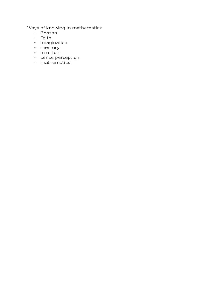 Understanding Mathematics Knowledge | PDF | Academic Discipline ...