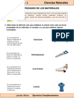 6to Grado - Ciencias - Las Propiedades de Los Materiales