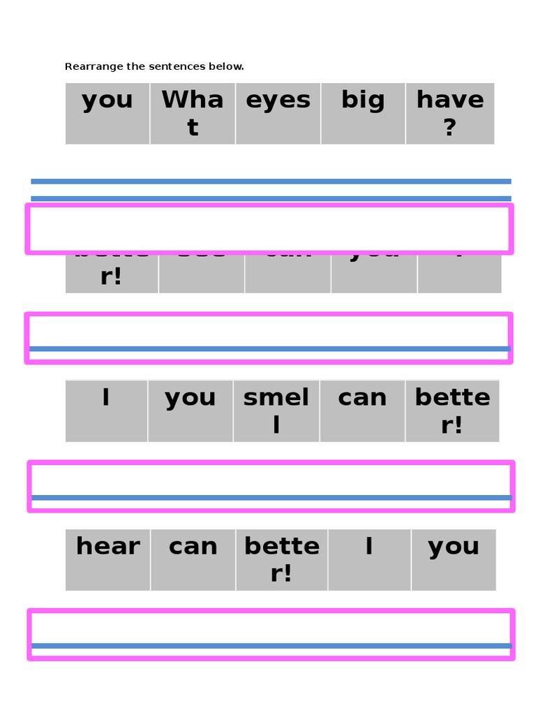Rearranging English Sentences | PDF