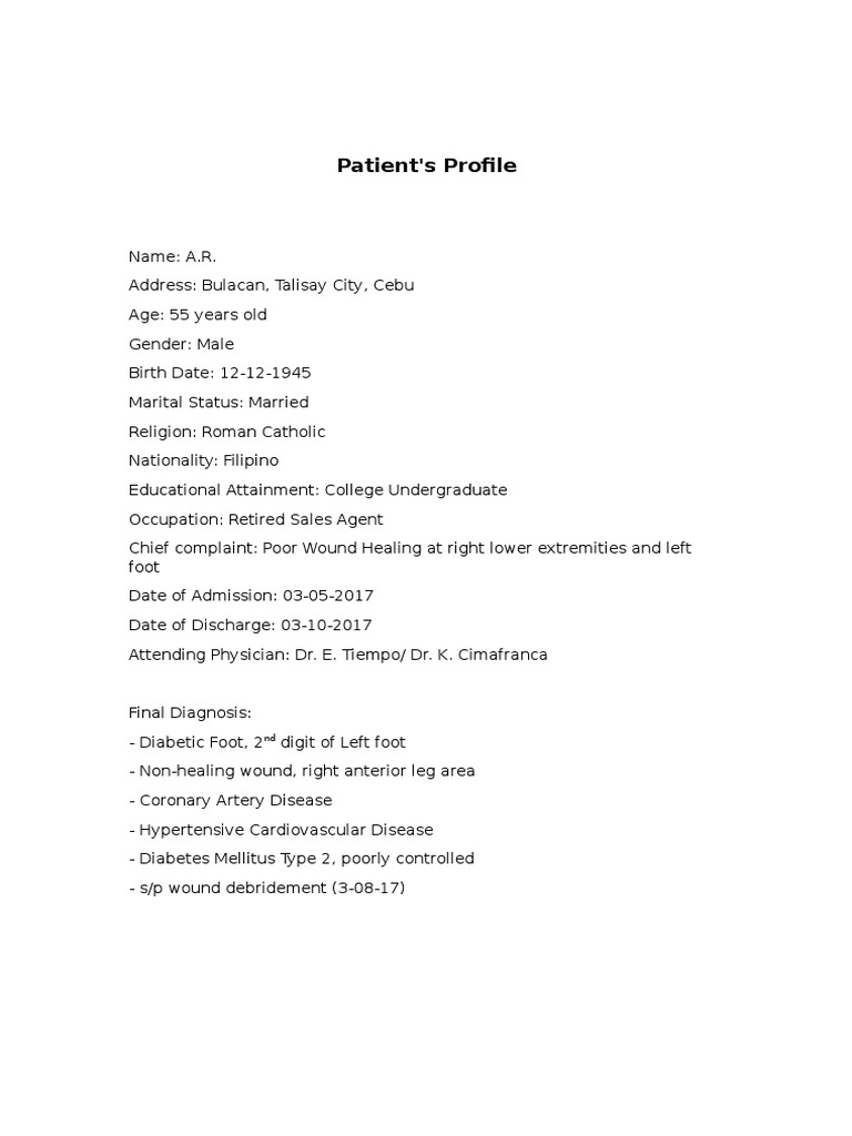 2patient Profile Nursing HX | PDF